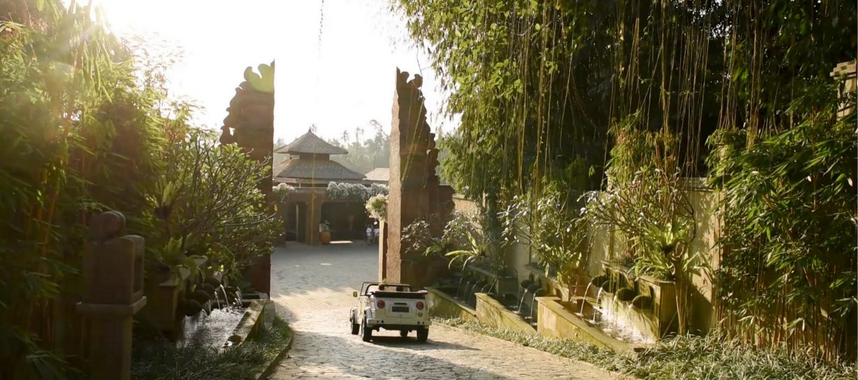 A still from a short made by Cottage Eight Films for US Vogue featuring Mandapa: A Ritz-Carlton Reserve in Ubud, Bali